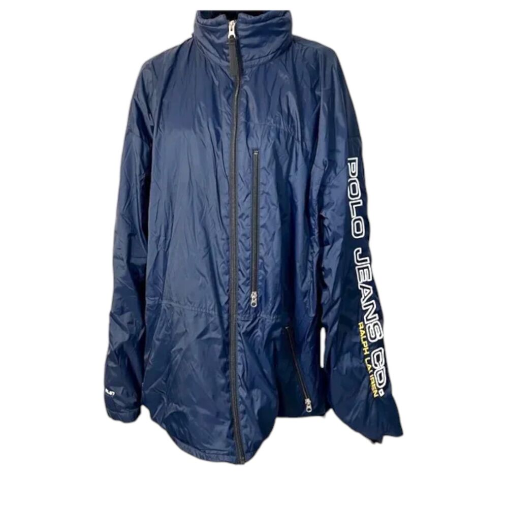 Polo Ralph Lauren Vintage Windbreaker Navy Blue Size XXL